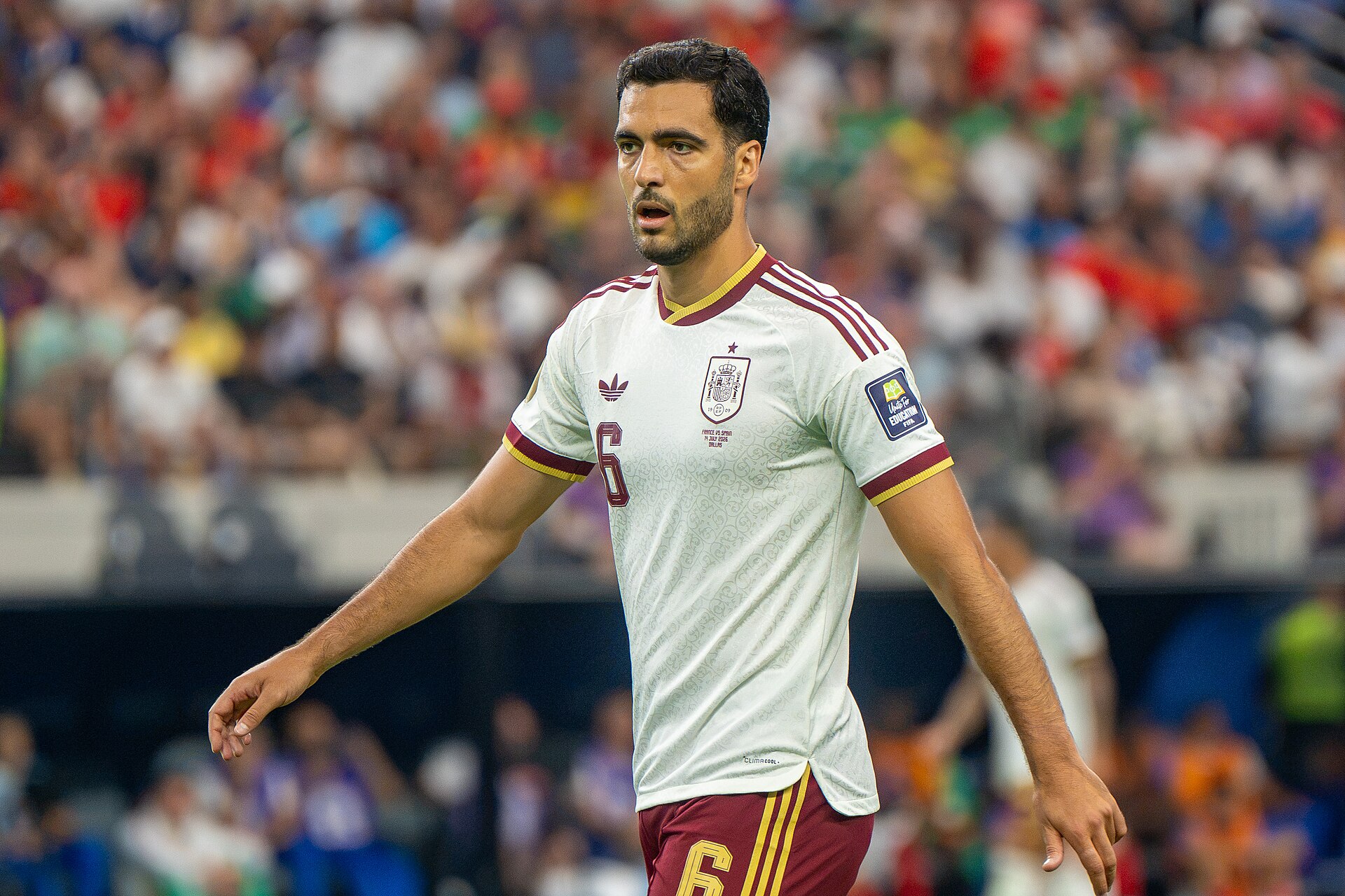Mikel Merino during France v Spain at the 2026 FIFA World Cup