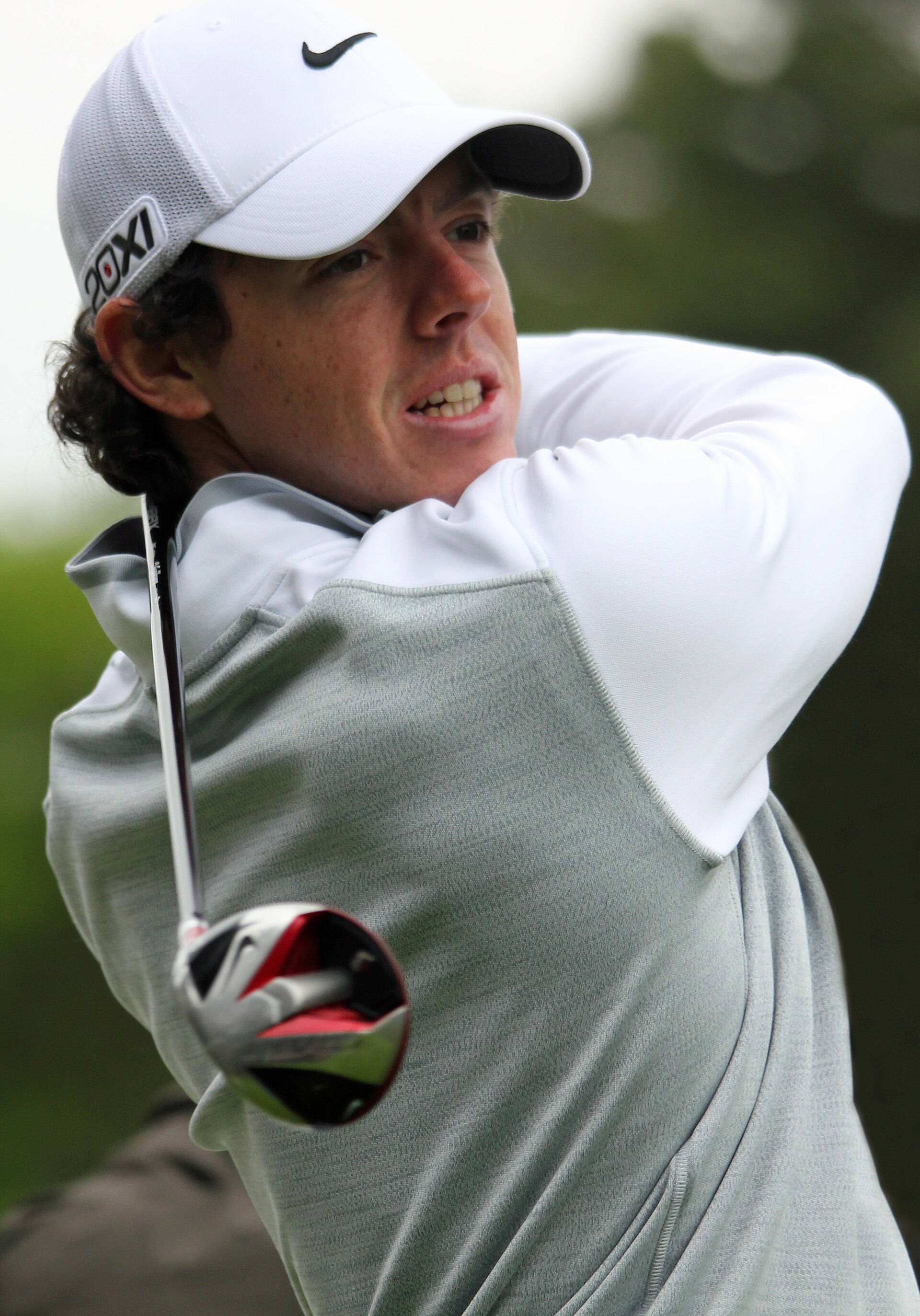 Rory McIlroy drives during a practice day for the 2013 BMW PGA Championship at Wentworth Club.