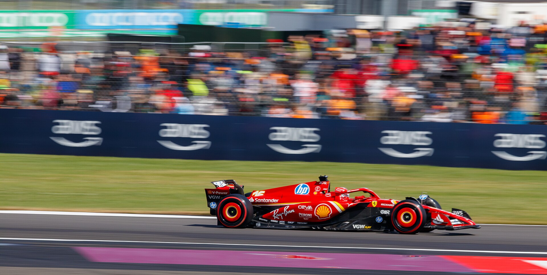 Charles Leclerc (Ferrai), 2024 British Grand Prix, in Silverstone.